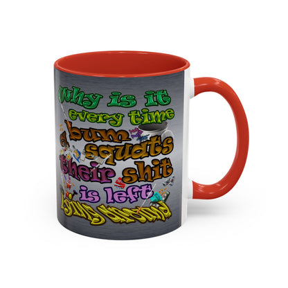 the bum's shit - Accent Mug (brushed nickel)