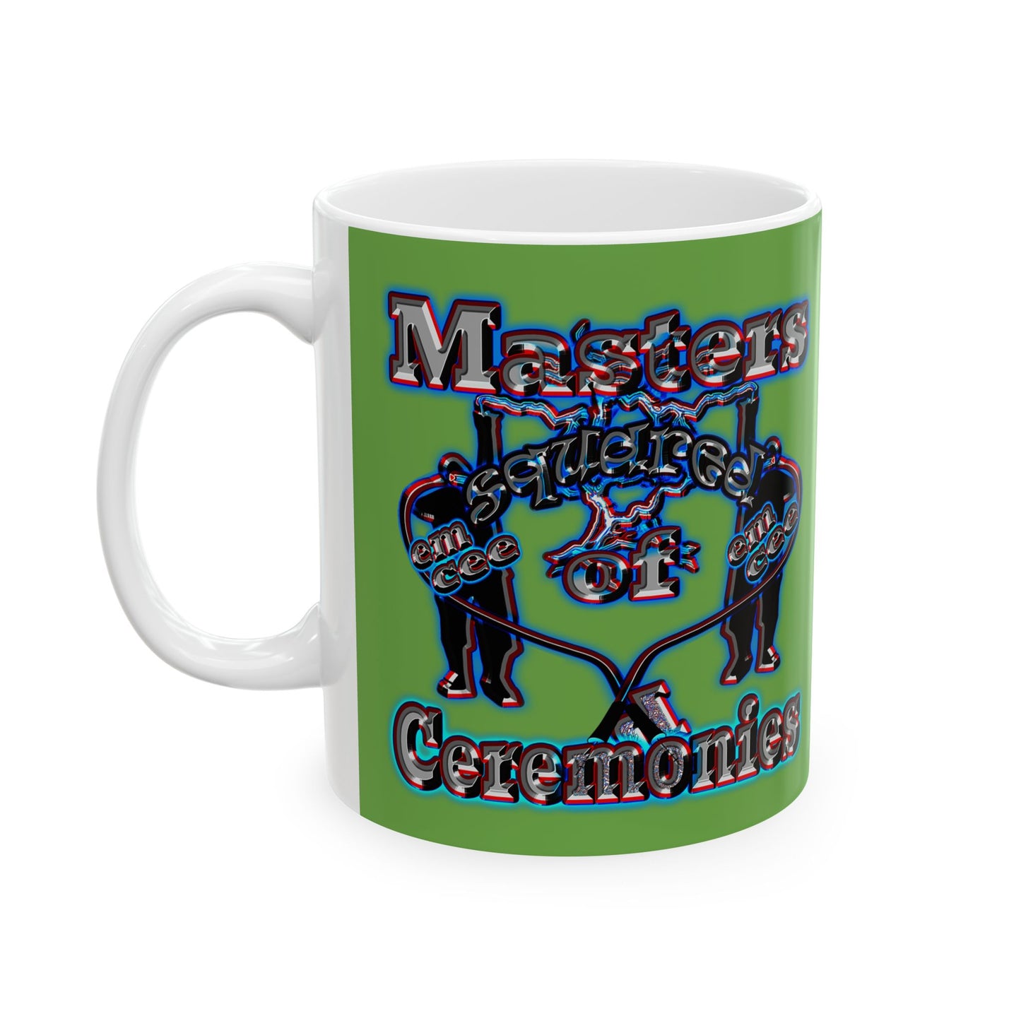 em cee squared - White Mug (green)