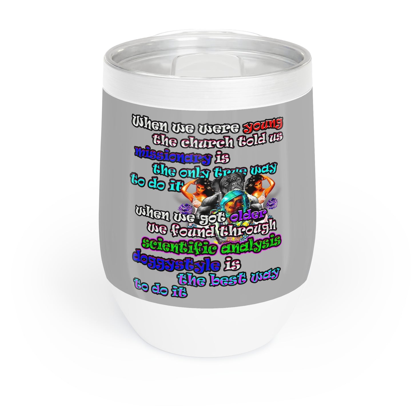 doggystyle - Chill Wine Tumbler (light grey)