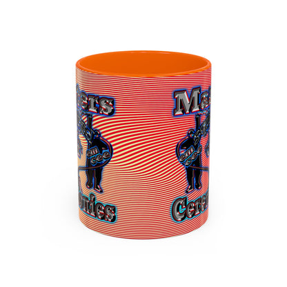 em cee squared - Accent Mug (yellow-orange wave)
