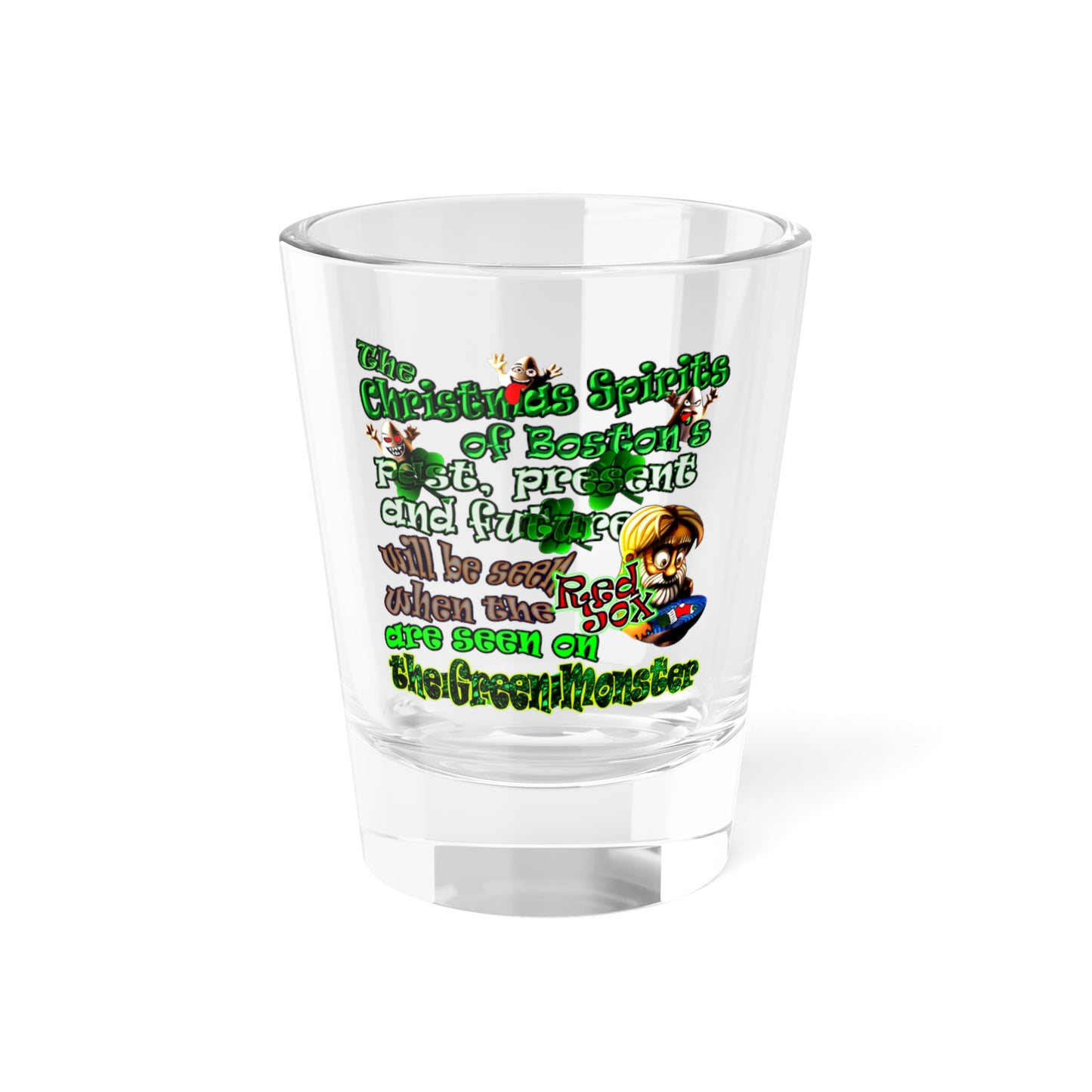 christmas spirits of boston - Shot Glass