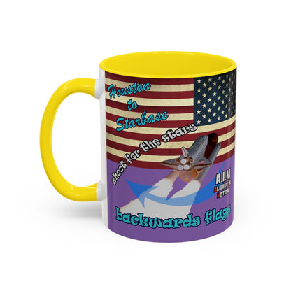 shoot for the stars - Accent Mug (light purple)