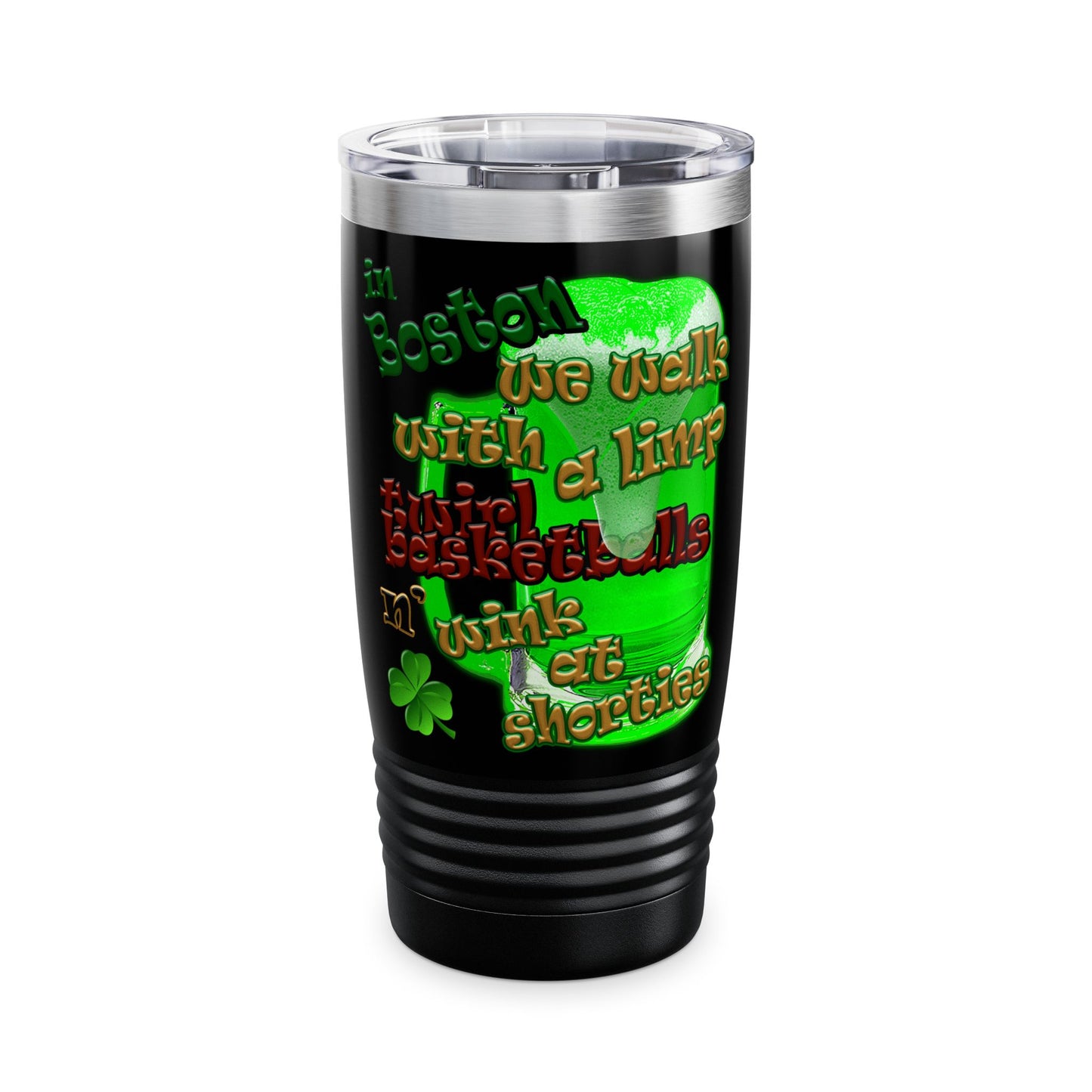 celtics logo - Ringneck Tumbler, 20oz (black)