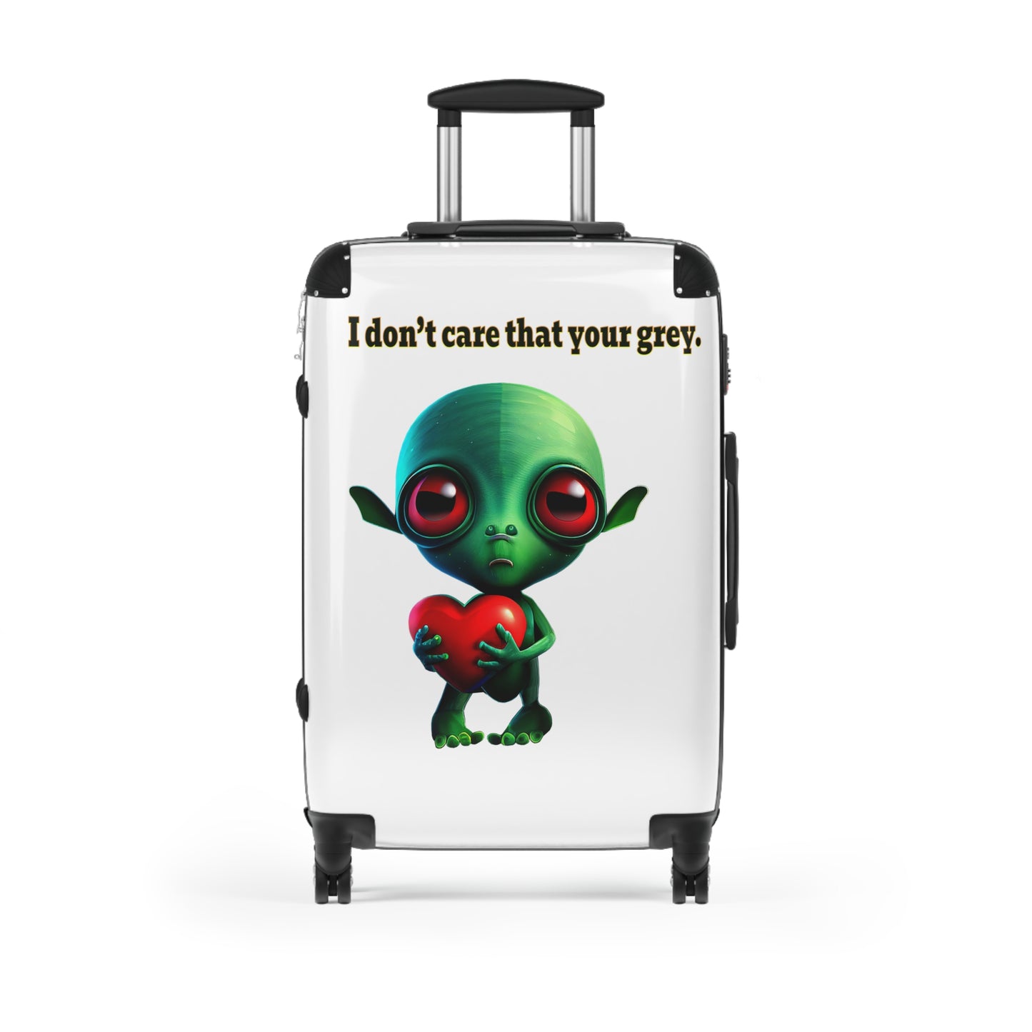 I don't care that your grey - Suitcase (white)