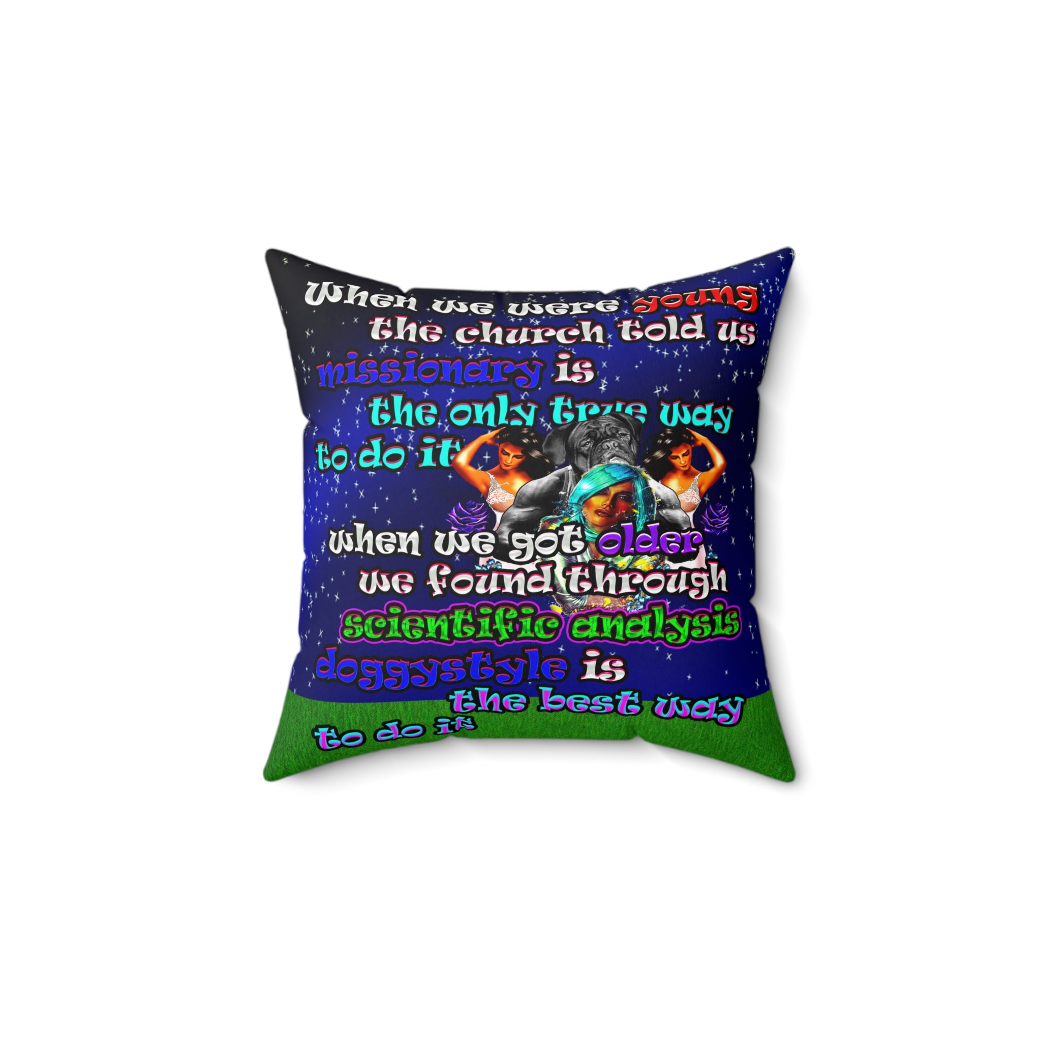 doggystyle - Spun Polyester Square Pillow - ('snoops' background)