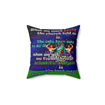 doggystyle - Spun Polyester Square Pillow - ('snoops' background)