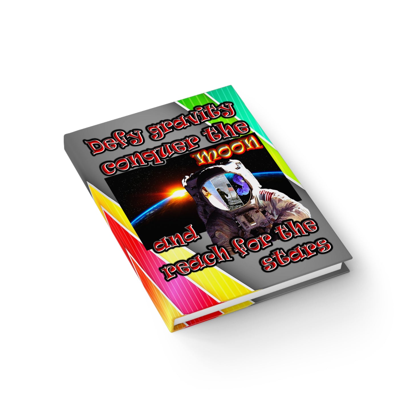 defy conquer reach - journal-blank (rainbow split)