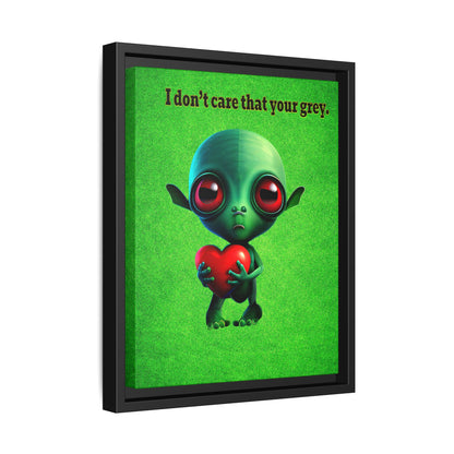 I don't care that your grey - framed canvas art (green turf)