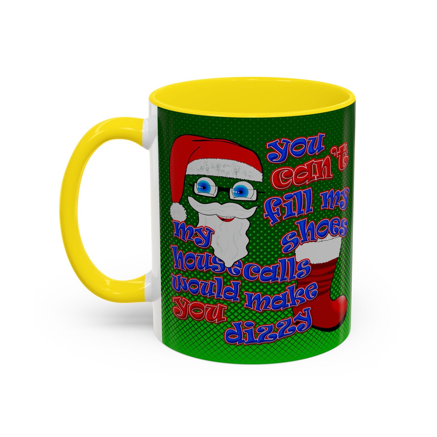 santa's shoes - Accent Mug (logo green)