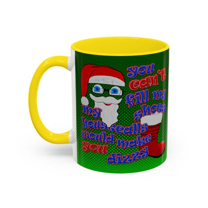 santa's shoes - Accent Mug (logo green)