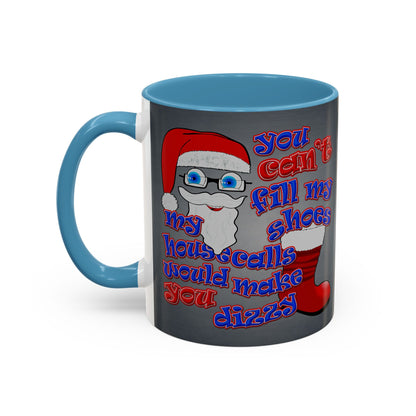 santa's shoes - Accent Mug (grey-light grey)