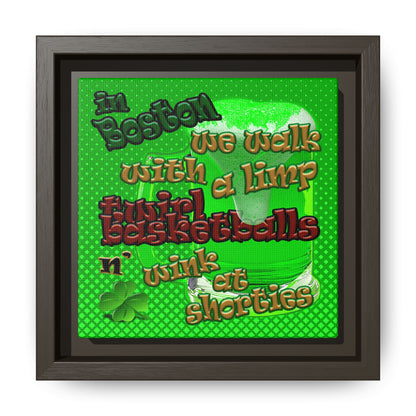 celtics logo - framed canvas art (logo green)