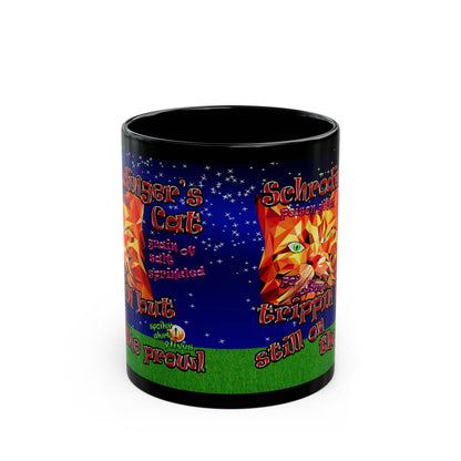 schrodinger's cat - Black Mug ('snoops' background)