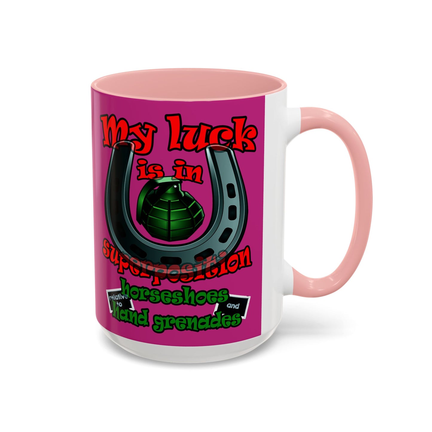 my luck - Accent Mug (pink)