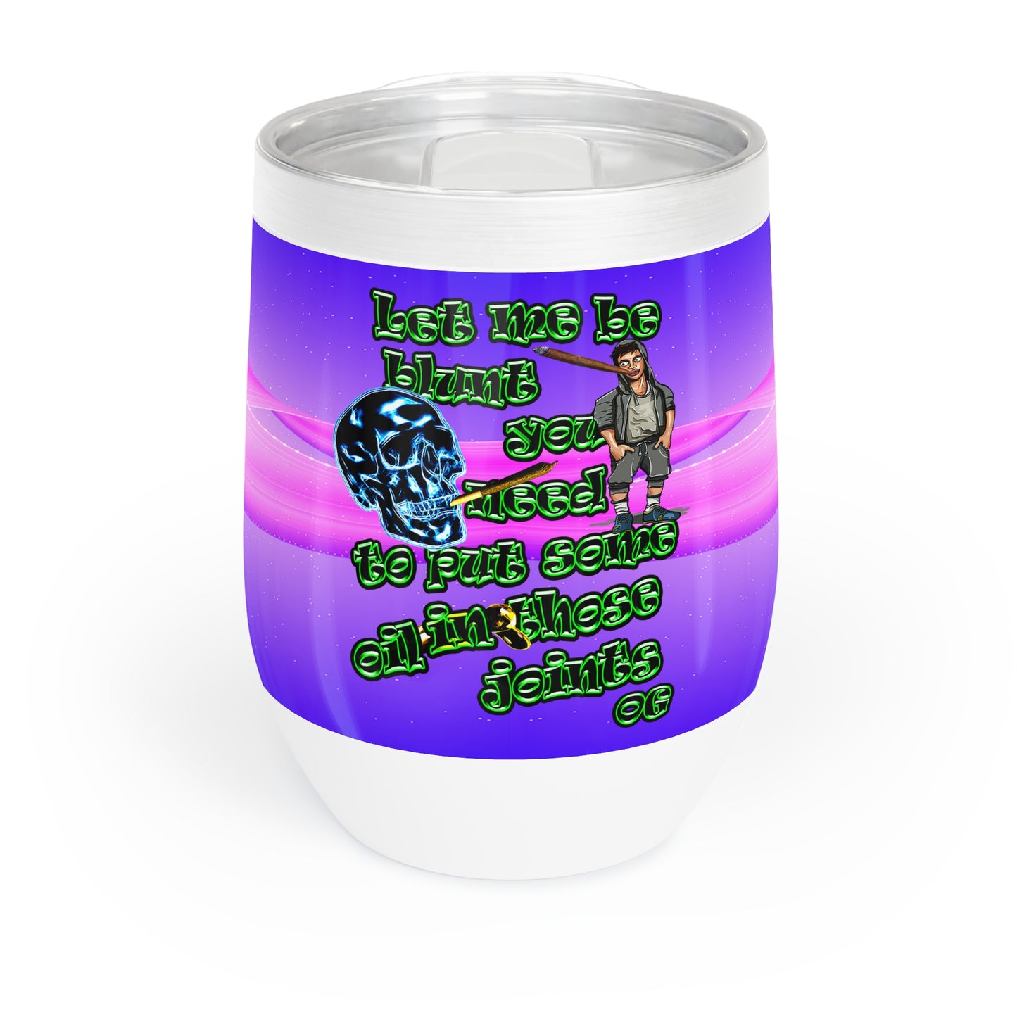 og - Chill Wine Tumbler (purple-pink wave)