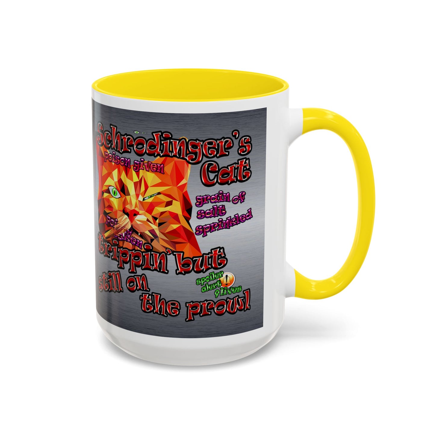 schrodinger's cat - Accent Mug (brushed nickel)