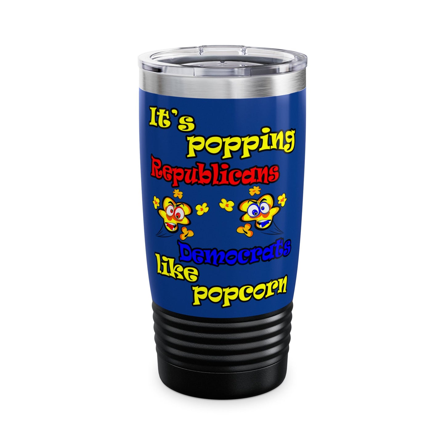 popping like popcorn - Ringneck Tumbler, 20oz (dark blue)