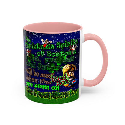 christmas spirits of boston - Accent Mug ('snoops' background)