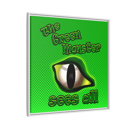green monster - framed canvas art (logo green)