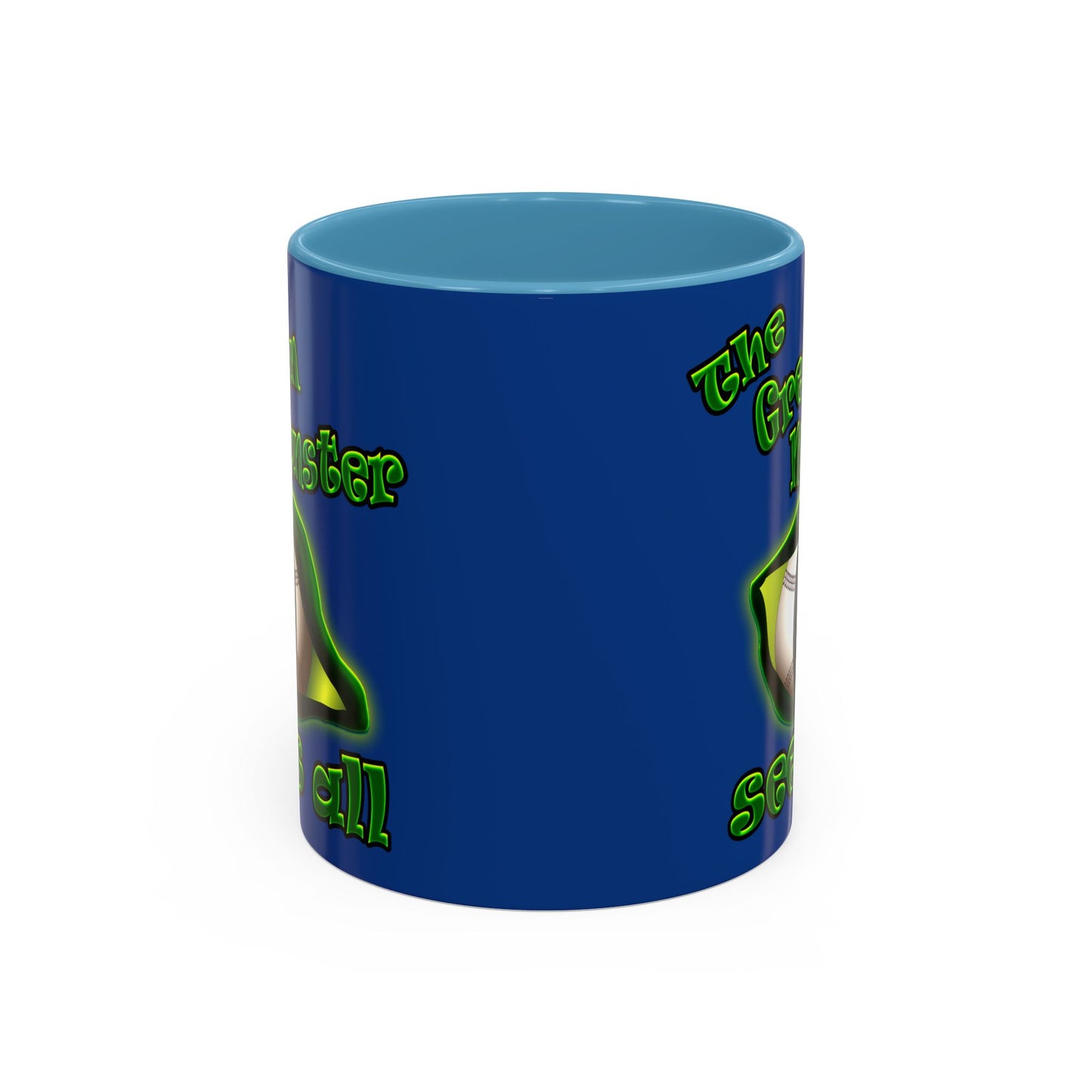 green monster - Accent Mug (dark blue)