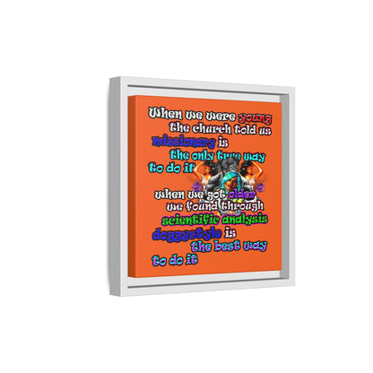 doggystyle - framed canvas art (orange)