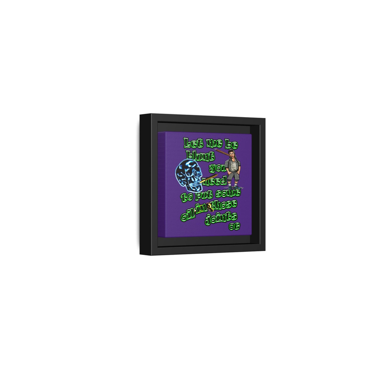 og - framed canvas art (purple)