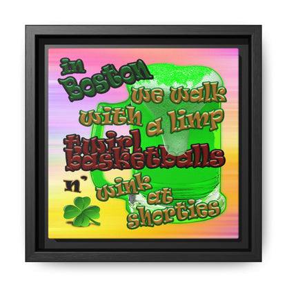 celtics logo - framed canvas art (color blur)