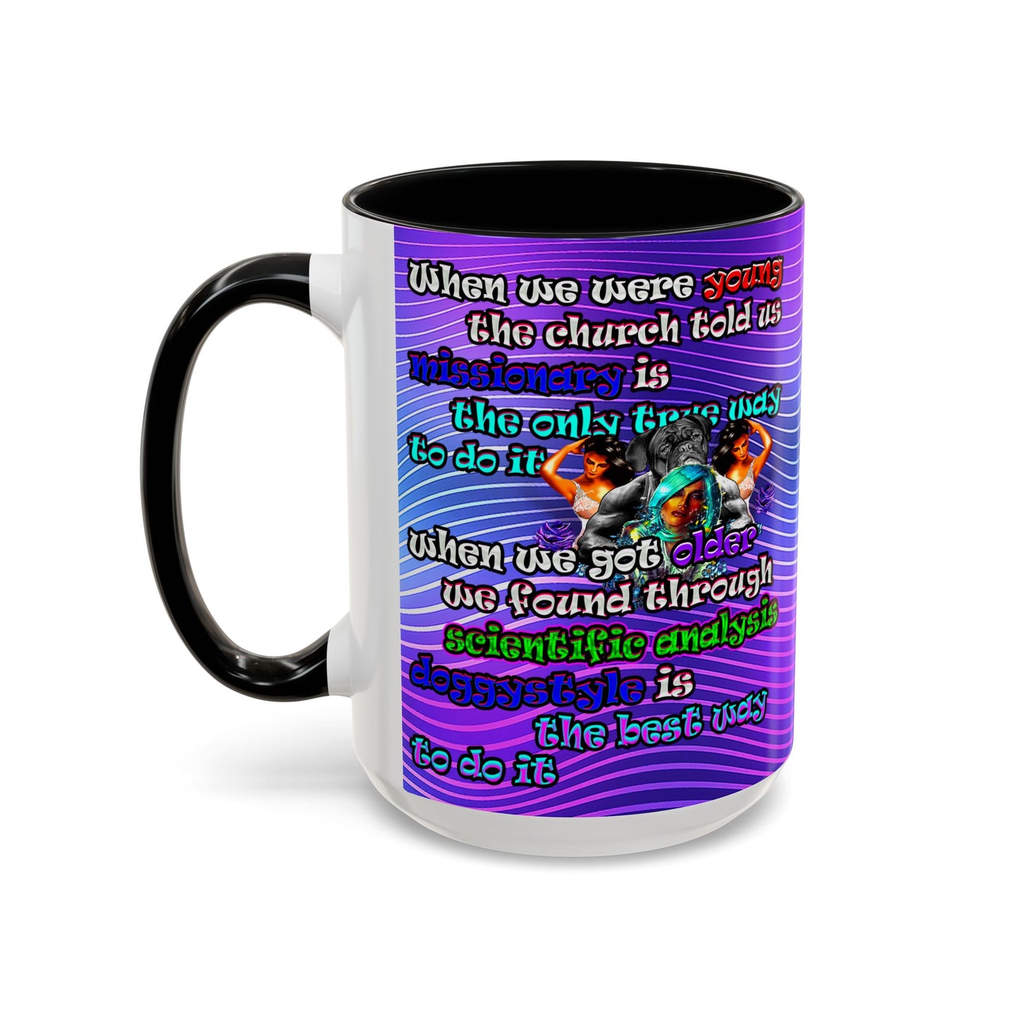doggystyle - Accent Mug (purple wave)