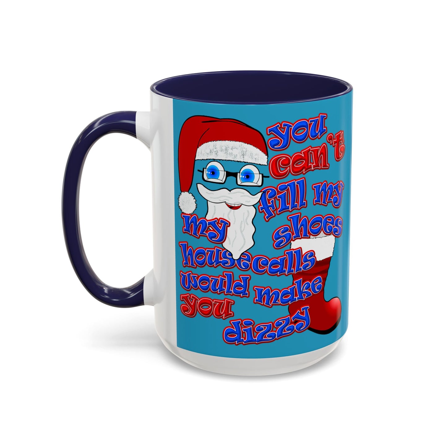 santa's shoes - Accent Mug (turquoise)