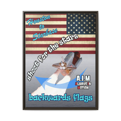 shoot for the stars - framed canvas art (brushed nickel)