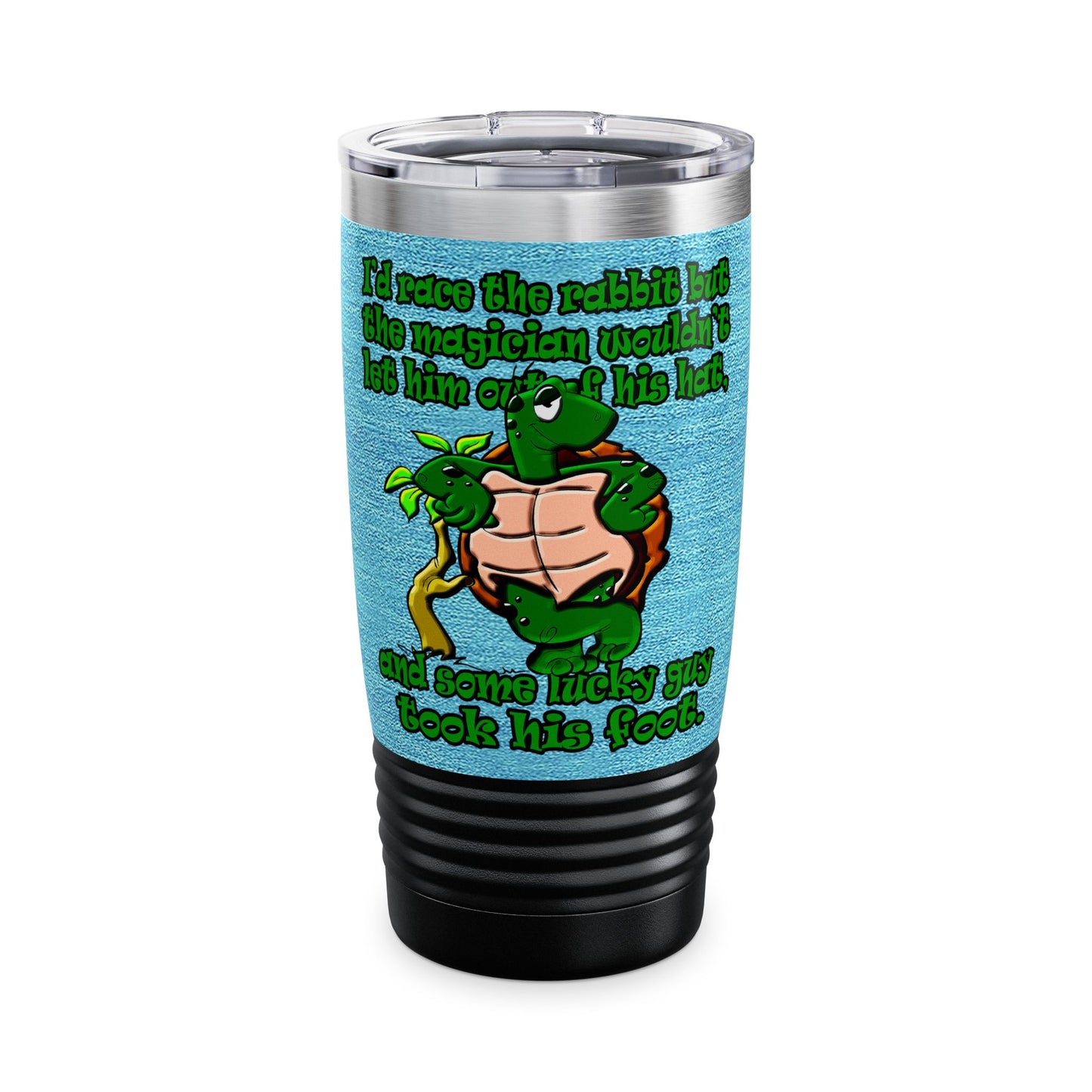 turtle race - Ringneck Tumbler, 20oz (faded blue)