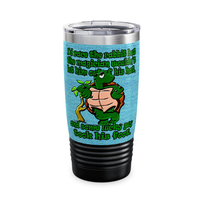 turtle race - Ringneck Tumbler, 20oz (faded blue)
