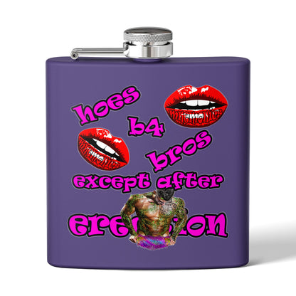 hoes b4 bros - Stainless Steel Flask