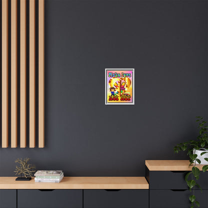 love peace - framed canvas art (color blur)