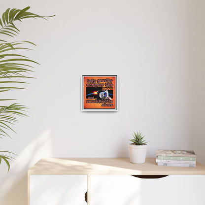 defy conquer reach - framed canvas art (burnt orange)