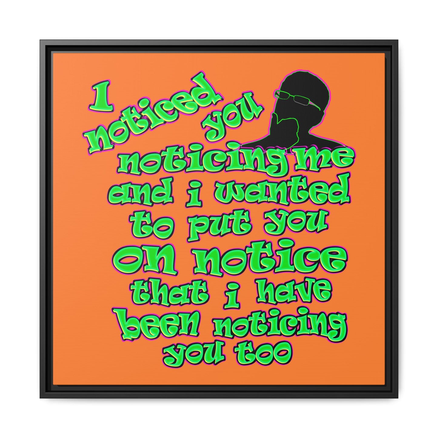 noticed you noticing - framed canvas art (crusta)