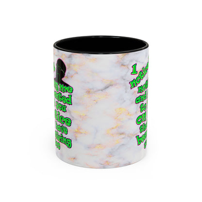noticed you noticing - Accent Mug (white marble)