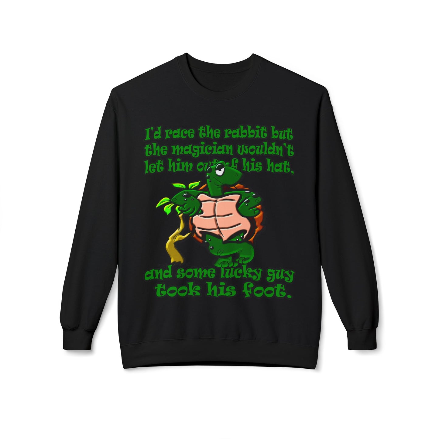 turtle race - Unisex Midweight Softstyle Fleece Crewneck Sweatshirt
