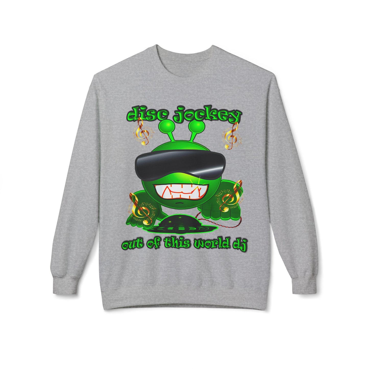 disc jockey - Unisex Midweight Softstyle Fleece Crewneck Sweatshirt