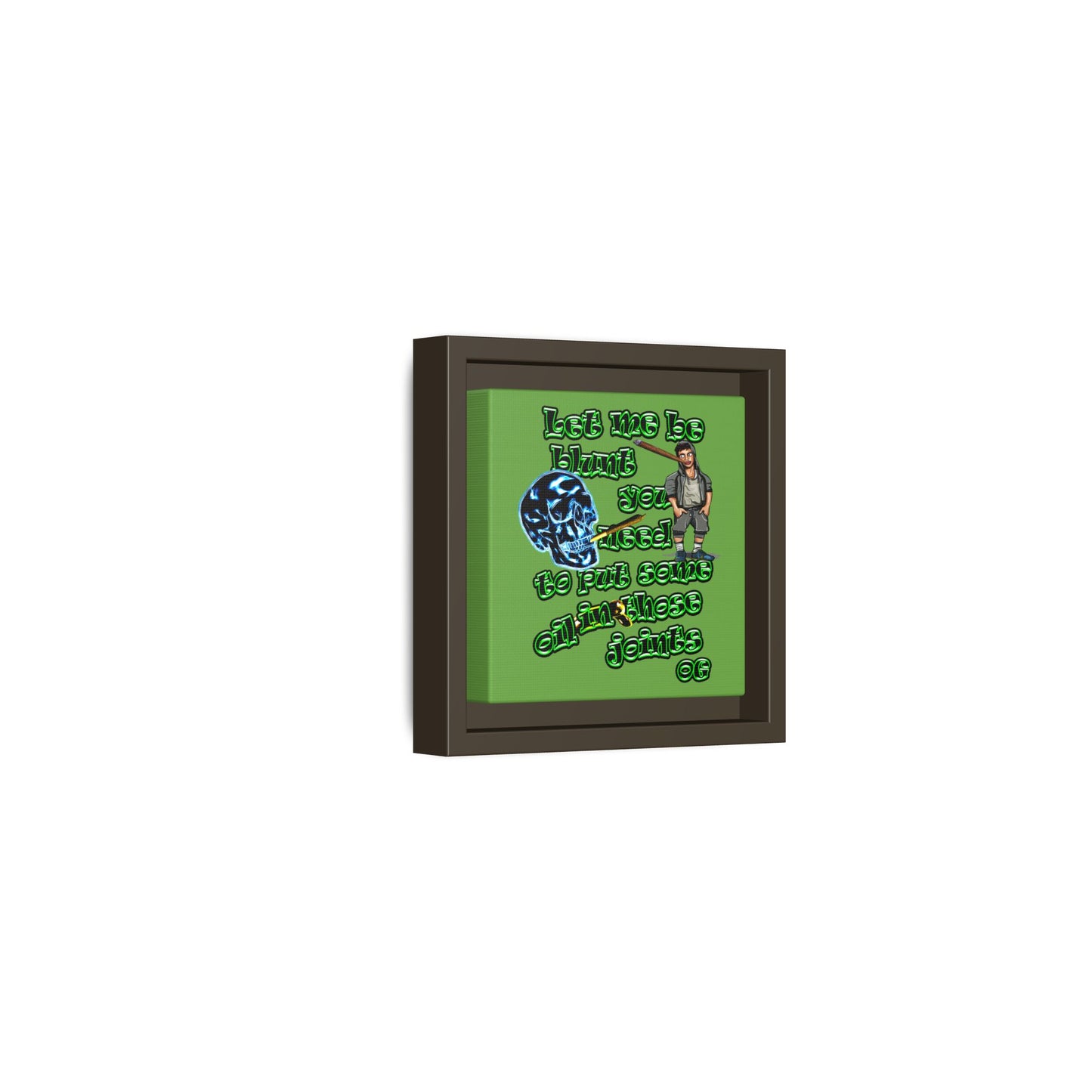 og - framed canvas art (green)