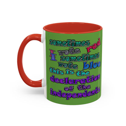 declaration of the independents - Accent Mug (green)