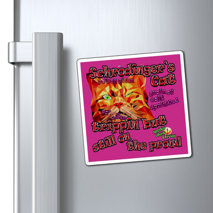 schrodinger's cat - Magnets - (pink)