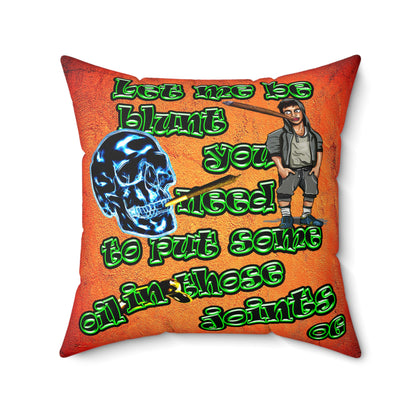 og - Spun Polyester Square Pillow - (burnt orange)
