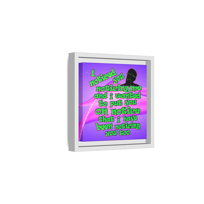 noticed you noticing - framed canvas art (purple-pink wave)