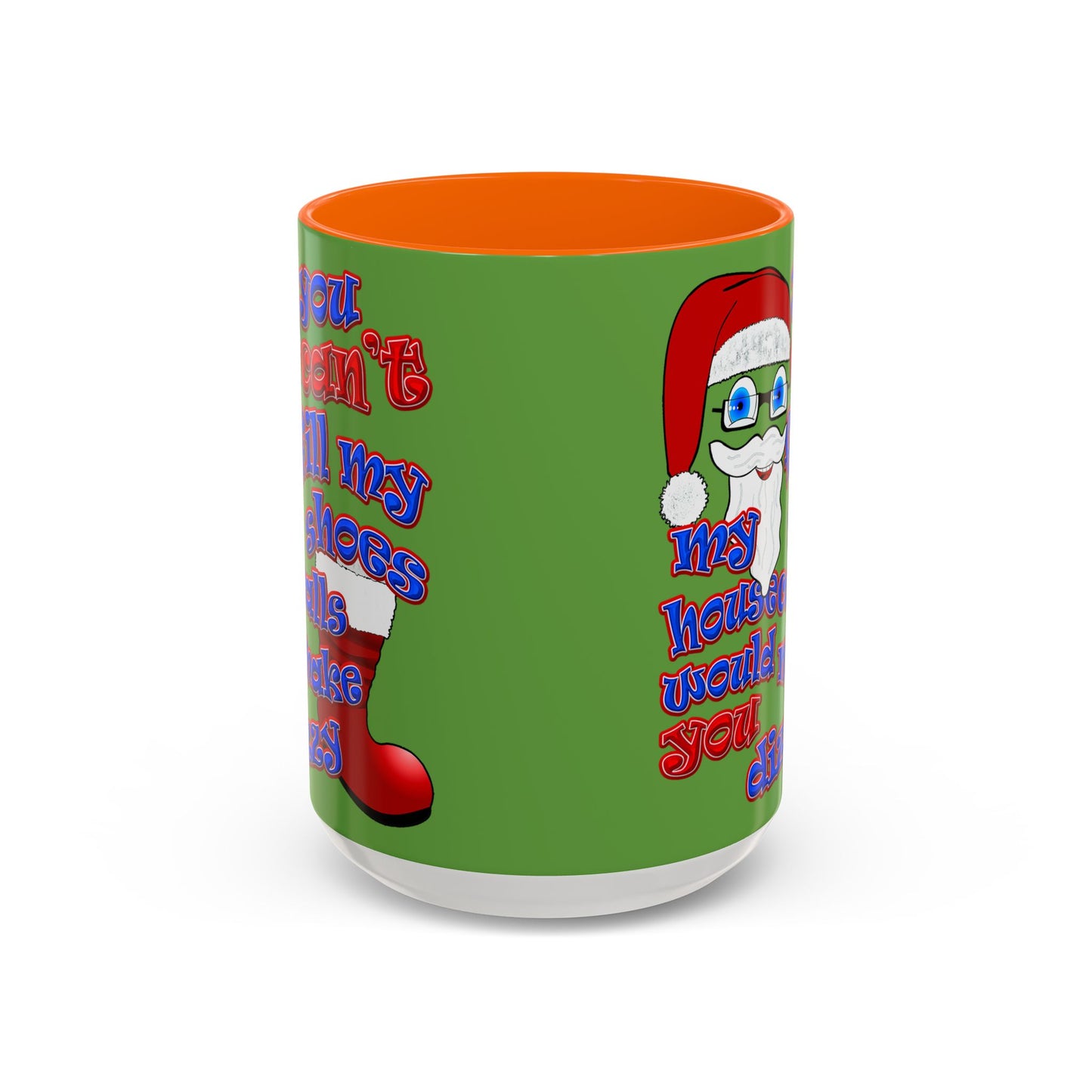 santa's shoes - Accent Mug (green)