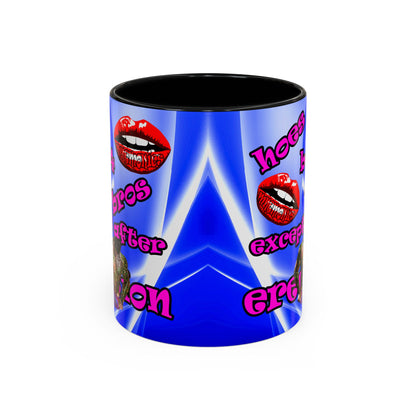 hoes b4 bros - Accent Mug (blue-white wave)