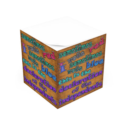 declaration of the independents - note cube (brown papyrus)