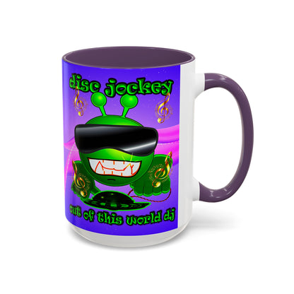 disc jockey - Accent Mug (purple-pink wave)