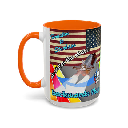 shoot for the stars - Accent Mug (rainbow split)