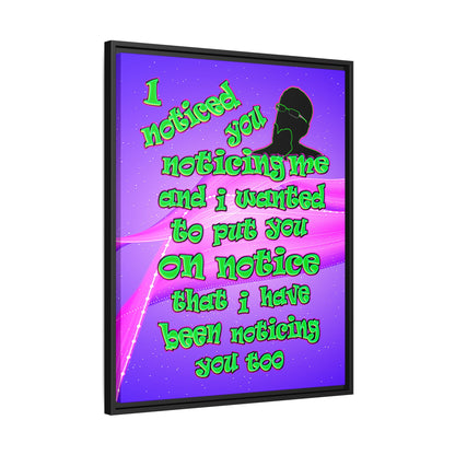 noticed you noticing - framed canvas art (purple-pink wave)